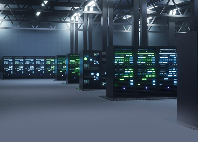 AI-powered data center using clean renewable energy and battery storage
